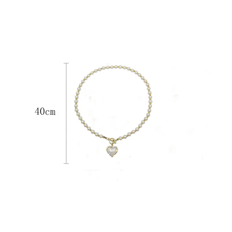 Pearl Heart Necklace For Women
